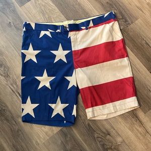 Men’s Loudmouth patriotic golf shorts